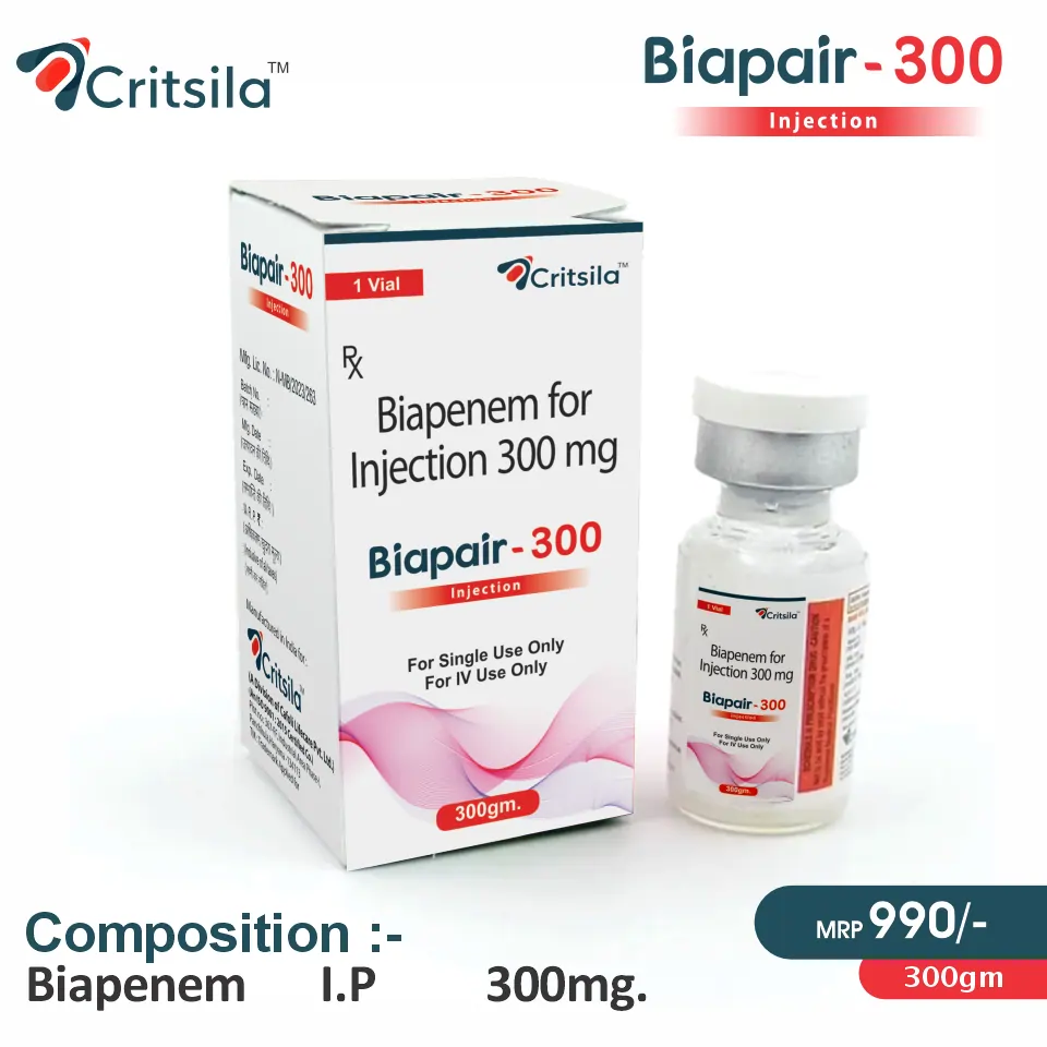 Biapenem 300mg Injection | Best price for PCD Pharma Franchise | Broad-spectrum carbapenem antibiotic